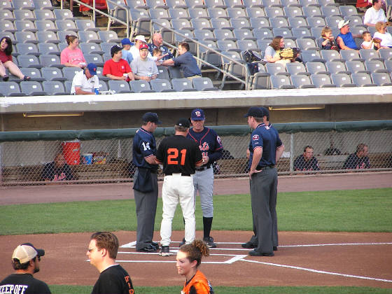 the managers at Dodd Stadium