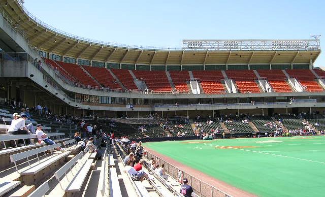 Looking down the right field line