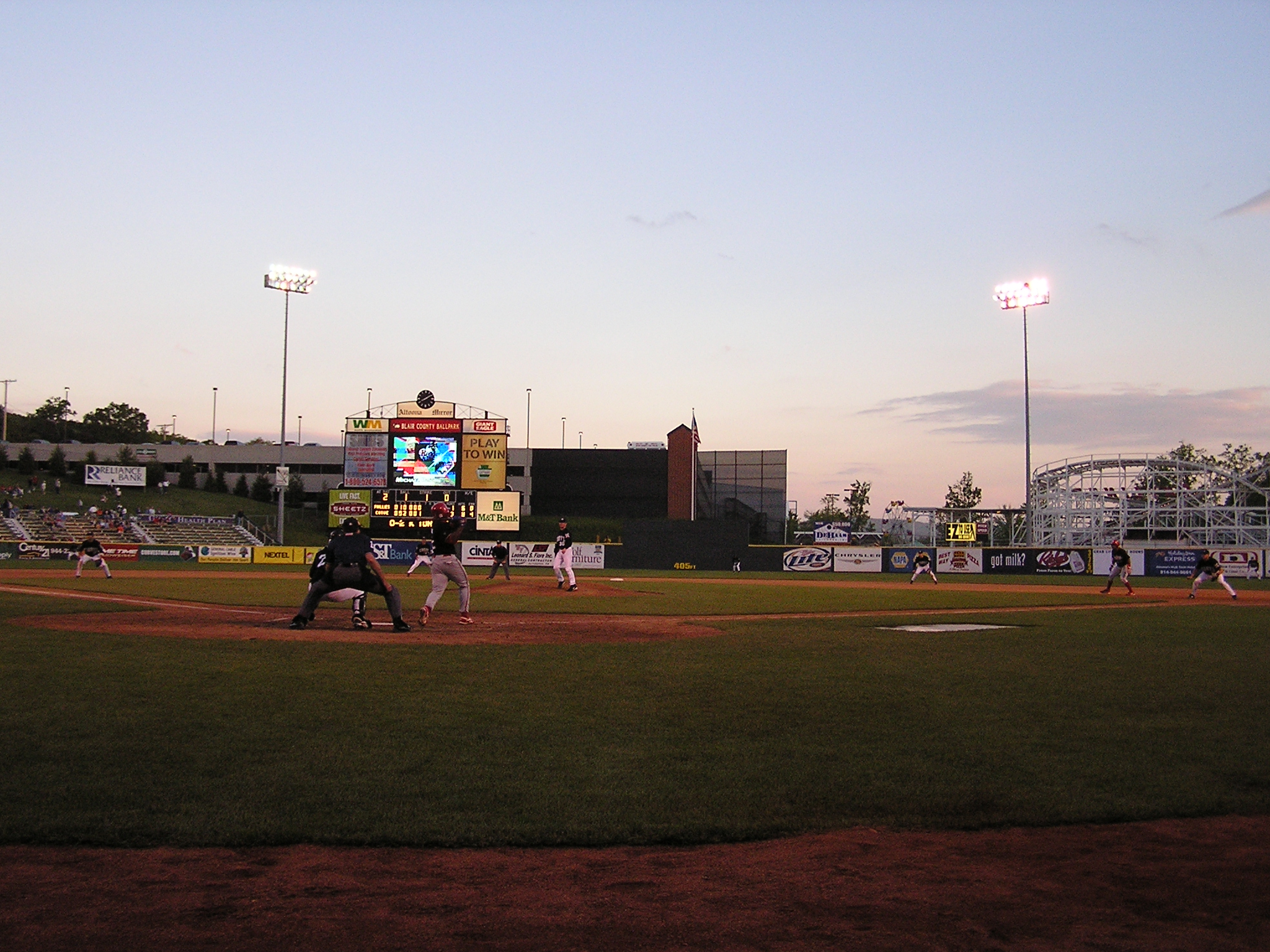 From behind Home Plate .. Blair County Ballpark